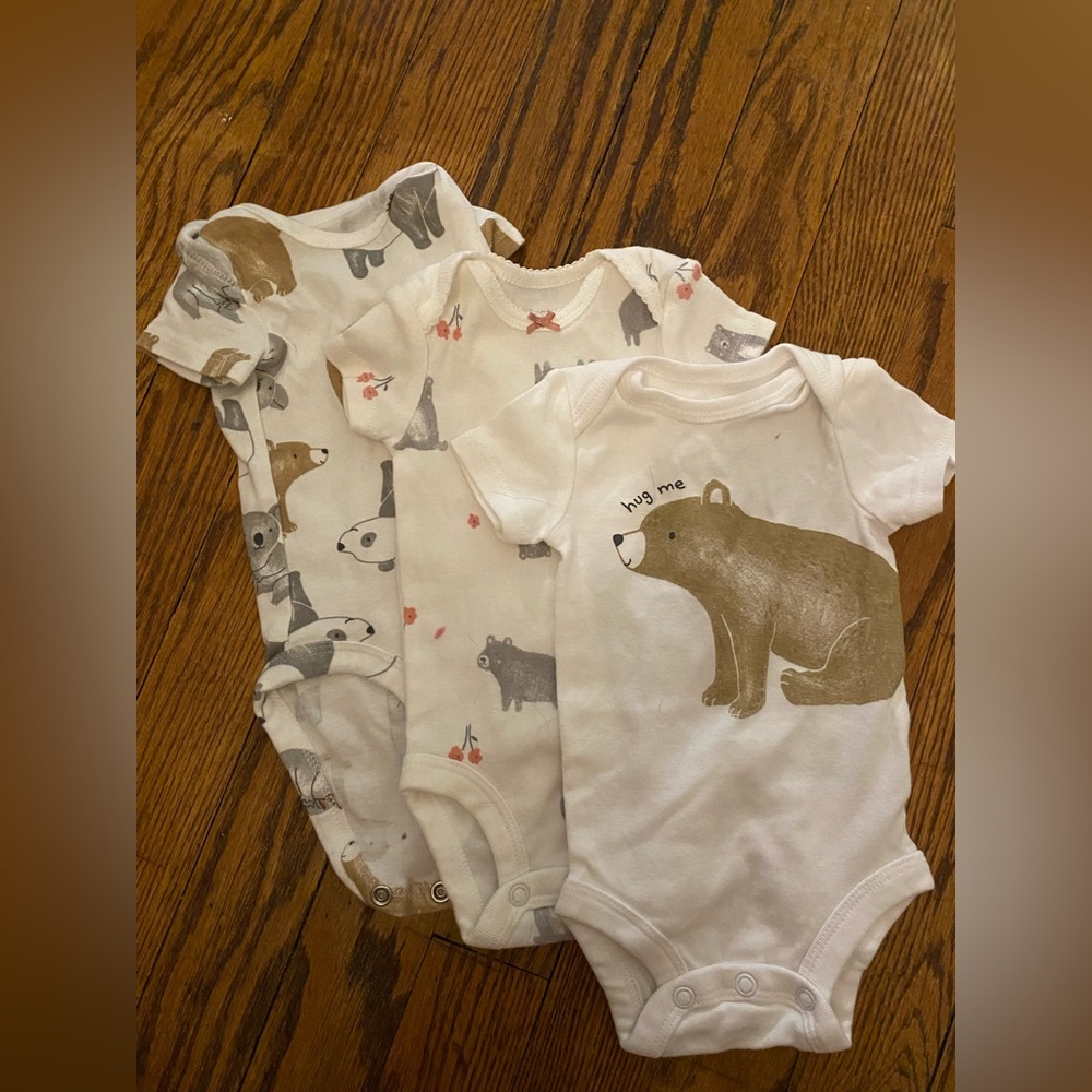 3 bear styled onesies !